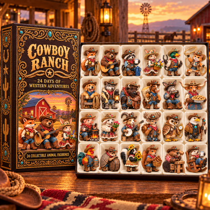 🤠 Cowboy Ranch – 24-Day Animal Cowboy Advent Calendar