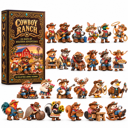 🤠 Cowboy Ranch – 24-Day Animal Cowboy Advent Calendar