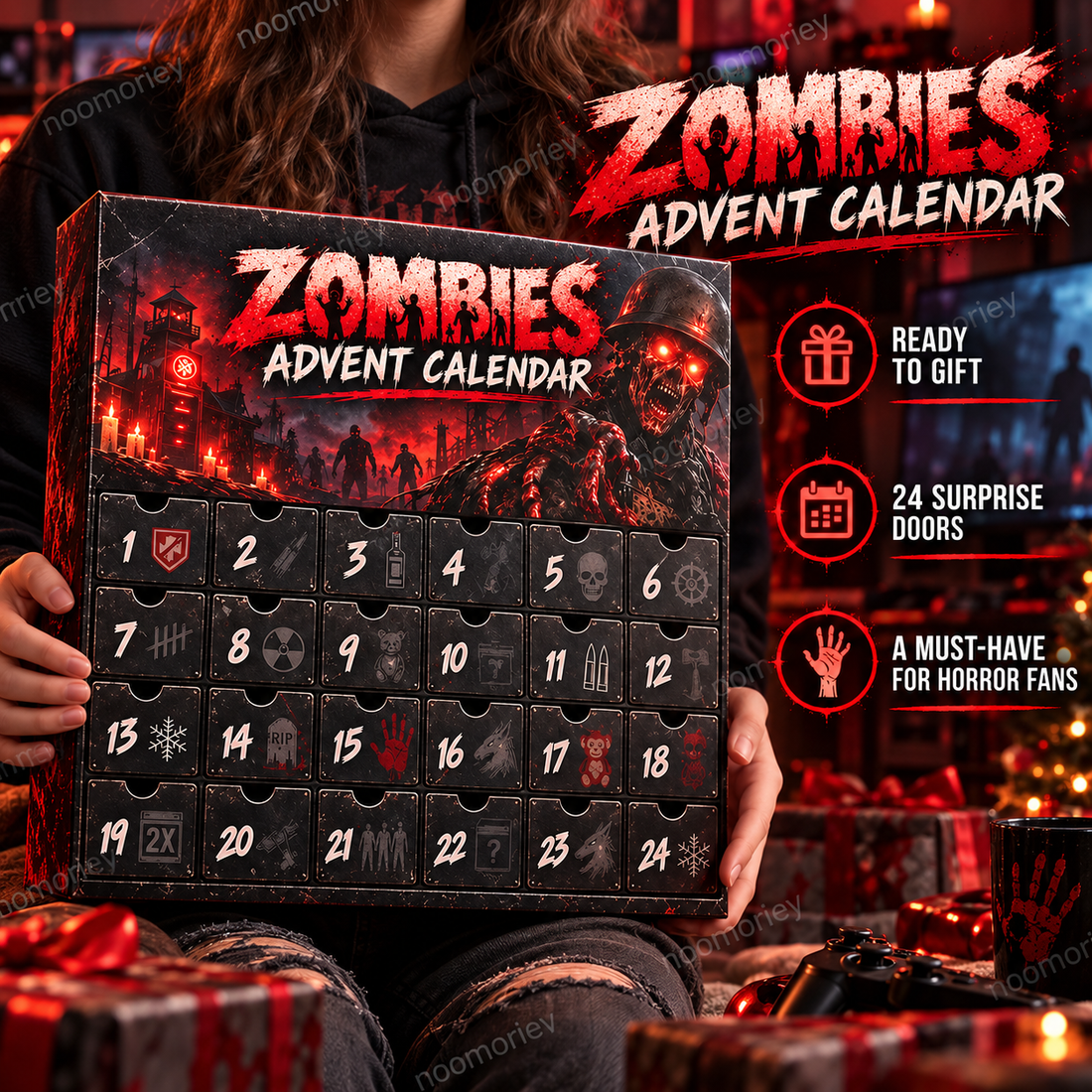 Close view of the zombie countdown experience