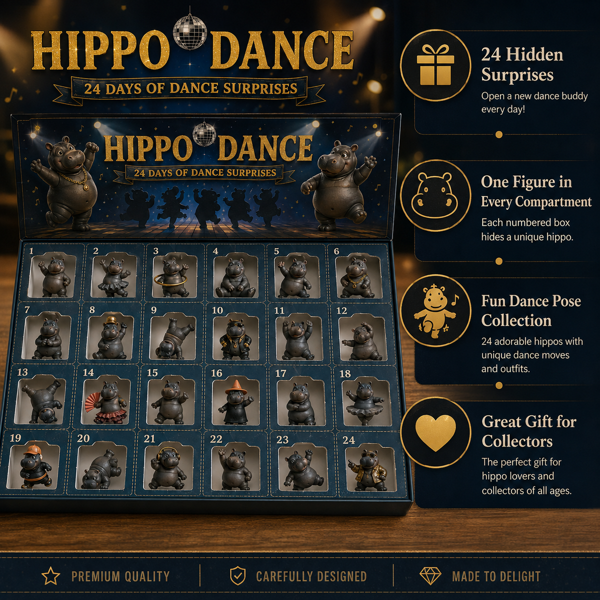 🔥🦛Abrir, Conocer, Coleccionar — Set de Regalo de la Compañía de Baile de Hipopótamos más Divertida de Nestmiro® 2027😂💃