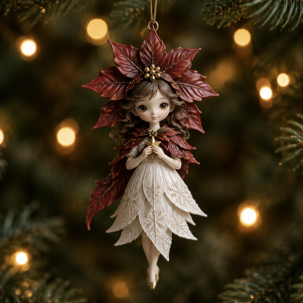 🌹😍Verzauberte Blütenfee Weihnachtsbaumschmuck-Kollektion