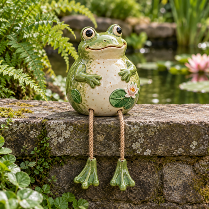 🔥🌸Blühende Gartenfreunde – Skurrile Deko mit baumelnden Beinen