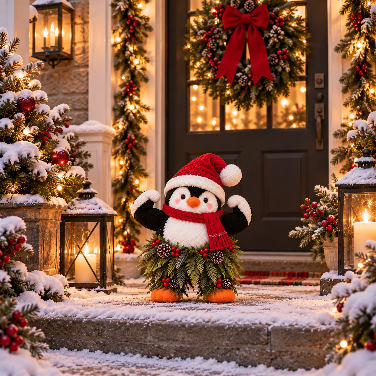 🔥🥰Jolly Waddle™ – Christmas Welcome Penguin Decorations