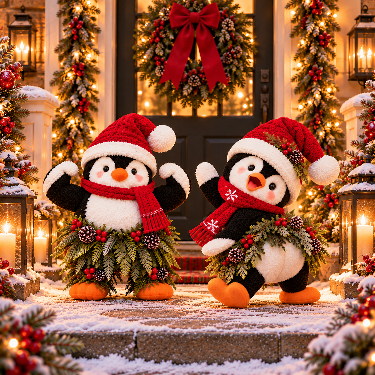 🔥🥰Jolly Waddle™ – Christmas Welcome Penguin Decorations
