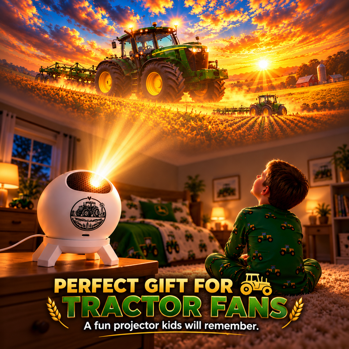 🚜 Tractor Dream Projector -✨Bring the Farm Adventure Home