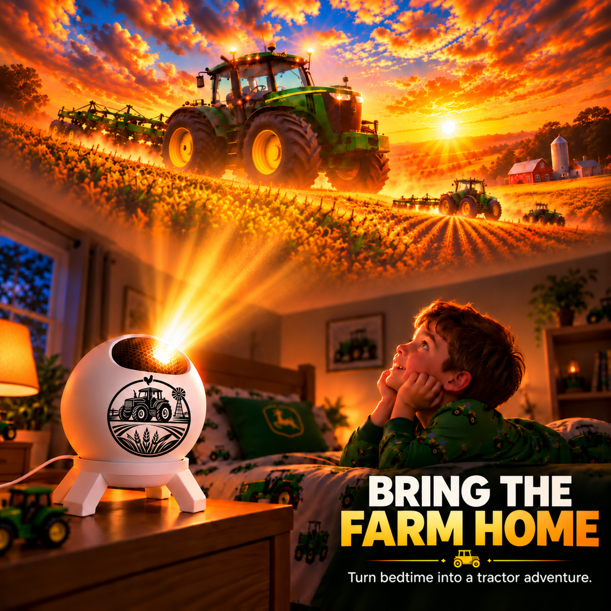 🚜 Tractor Dream Projector -✨Bring the Farm Adventure Home