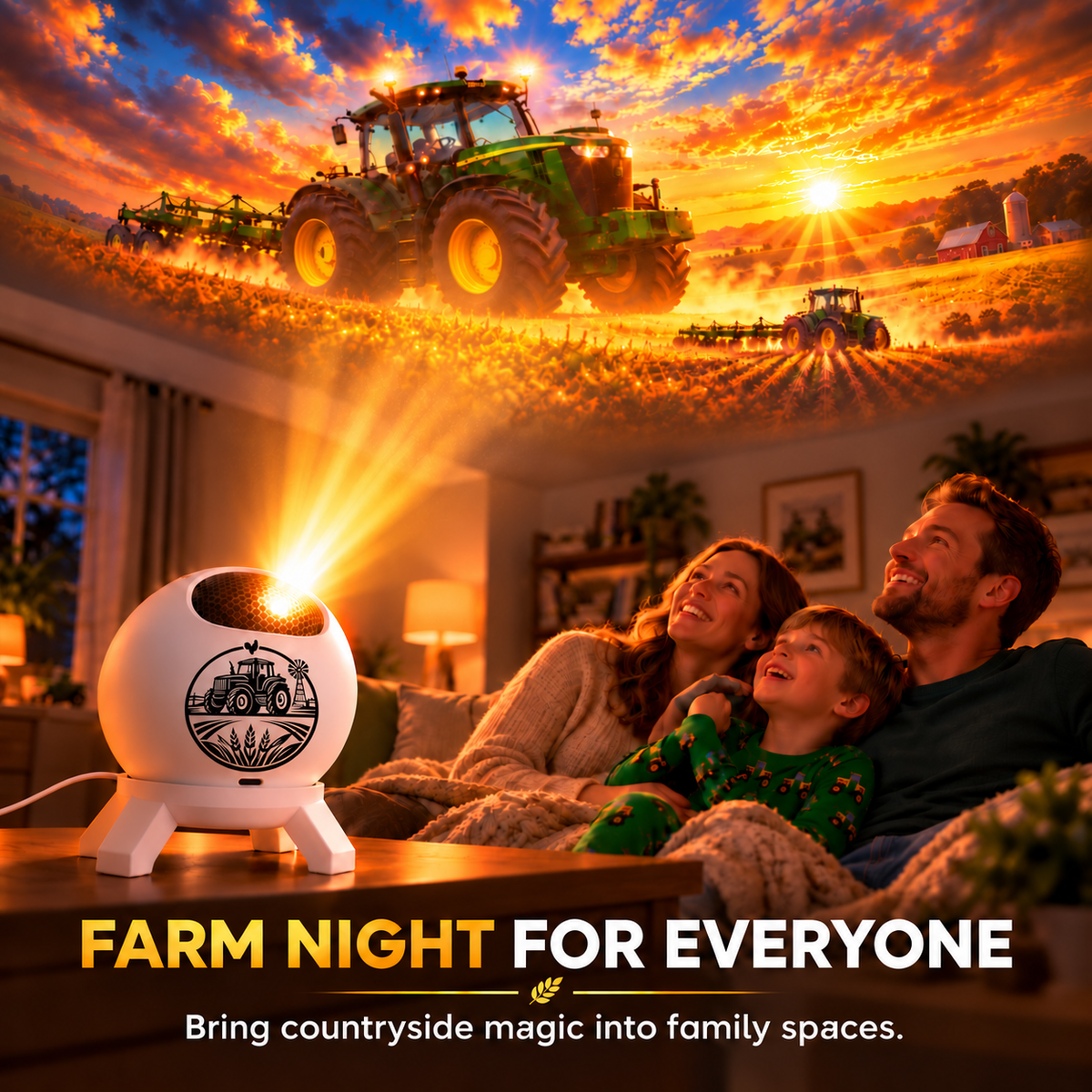 🚜 Tractor Dream Projector -✨Bring the Farm Adventure Home
