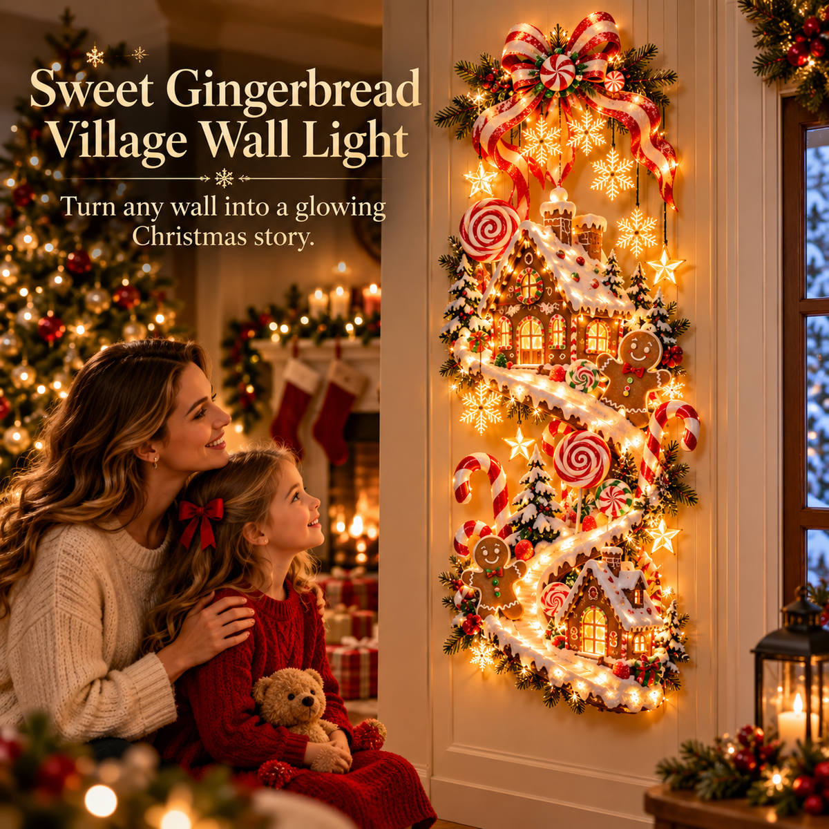 🍬🎄 Sugarplum Hideaway – Illuminated Holiday House 🏡 ✨