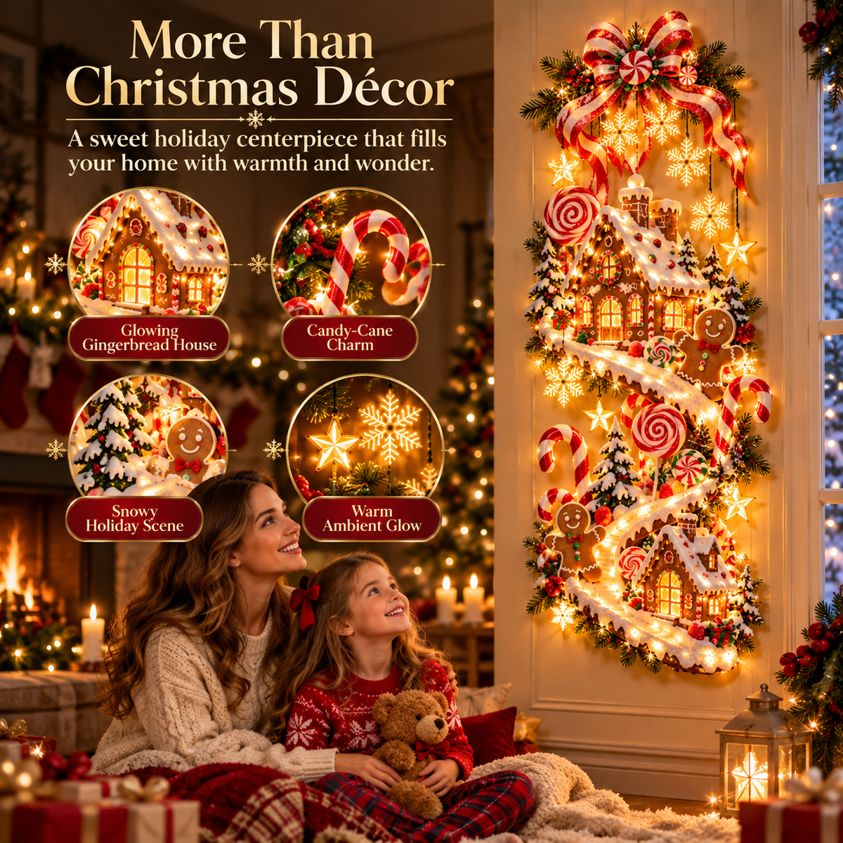 🍬🎄 Sugarplum Hideaway – Illuminated Holiday House 🏡 ✨