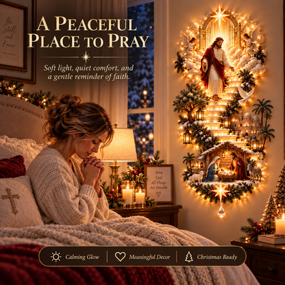 ✝️Jesus Light of Heaven Christmas Wall Hanging(❤Same as the video)