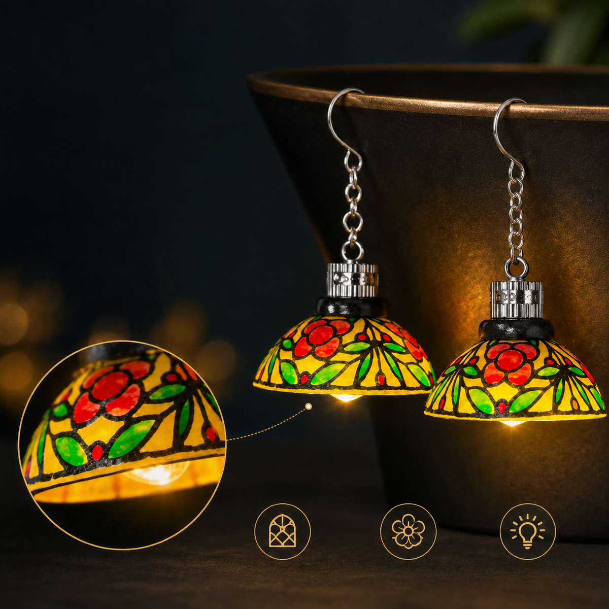 Handmade Vintage Light-Up Chandelier Earrings (Same As Video) - Only 11 Left