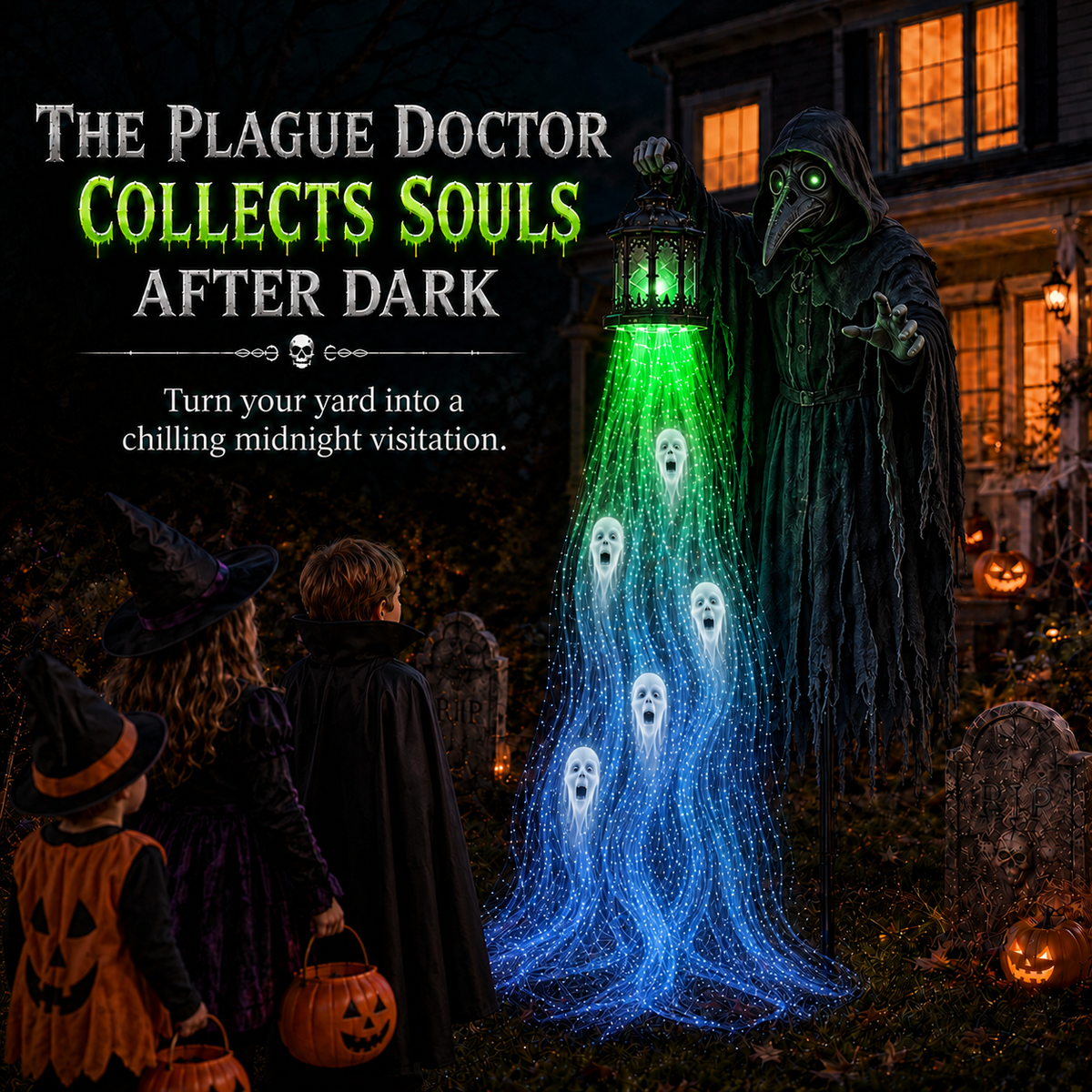🎃 Today Only: 50% OFF – The Crowned Harvest Warden Glowing Spirit Solar Garden Light