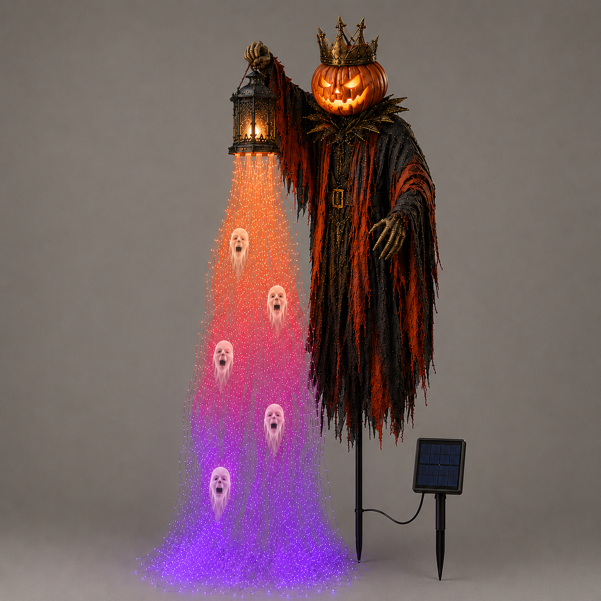 🎃 Today Only: 50% OFF – The Crowned Harvest Warden Glowing Spirit Solar Garden Light