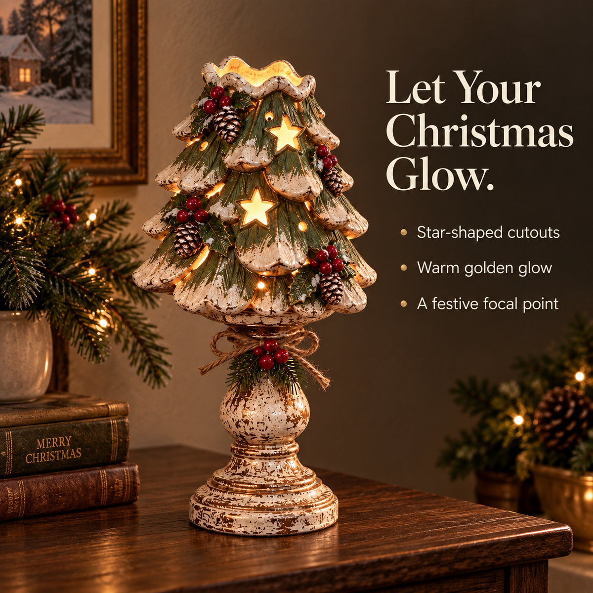 🎄 Christmas Heirloom Glow Candle Holder Collection