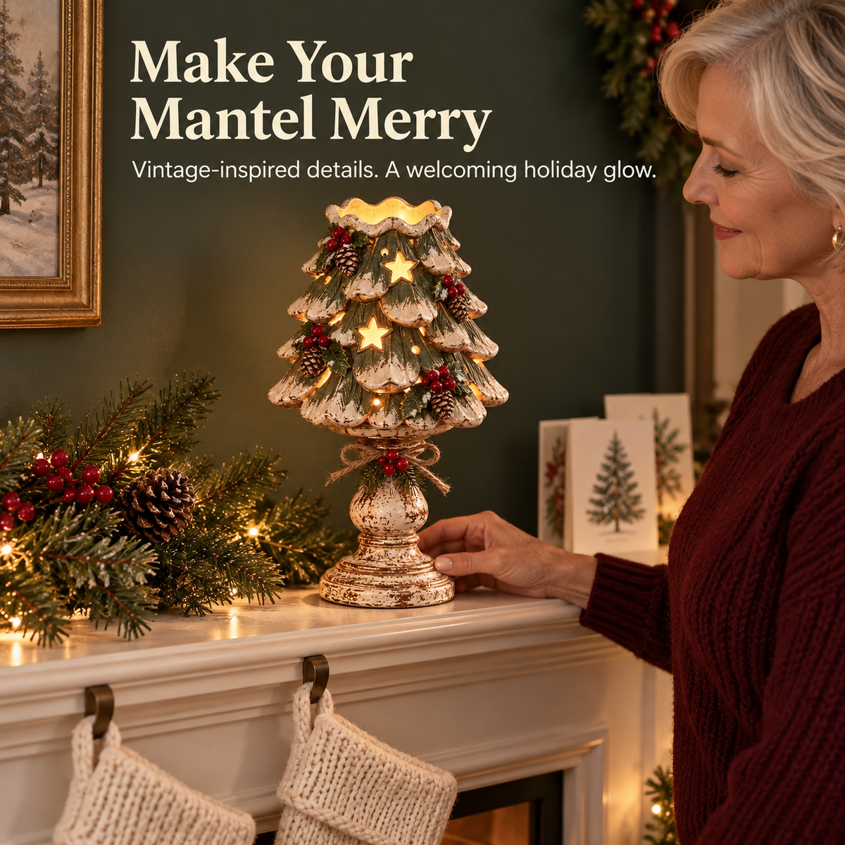🎄 Christmas Heirloom Glow Candle Holder Collection