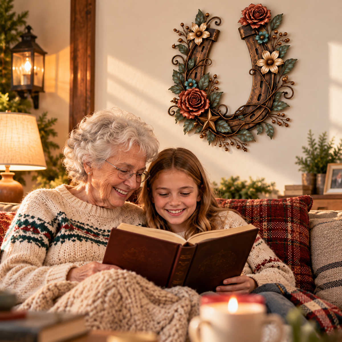 Grandmother and granddaughter sharing a quiet memory