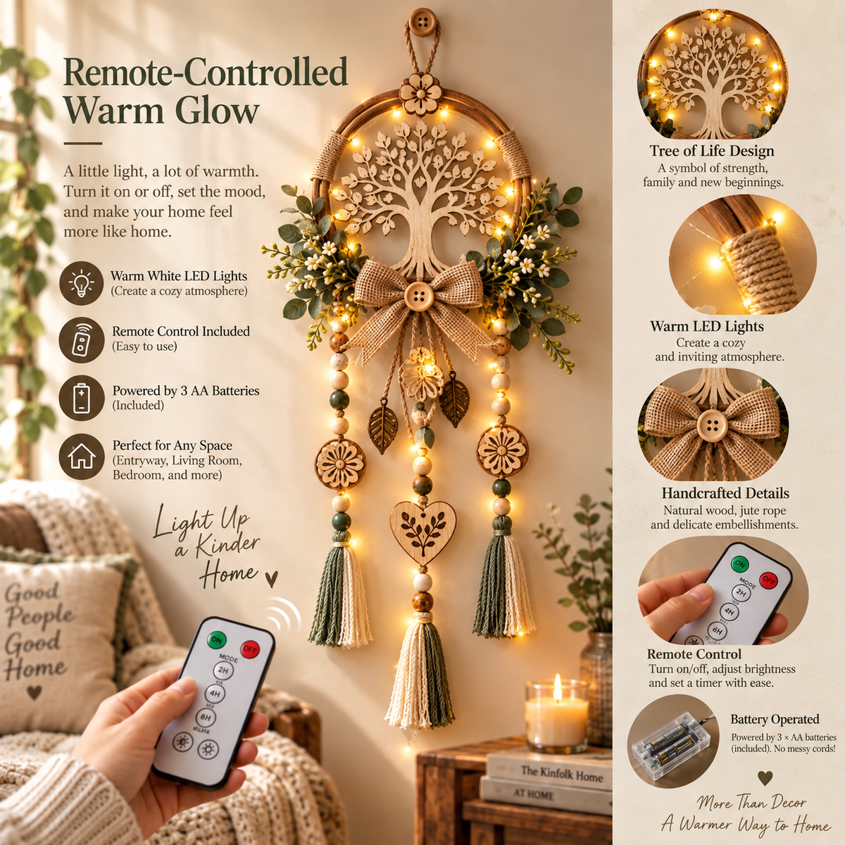 🔥😍Where Love Grows – Boho Tree of Life Decor🌲