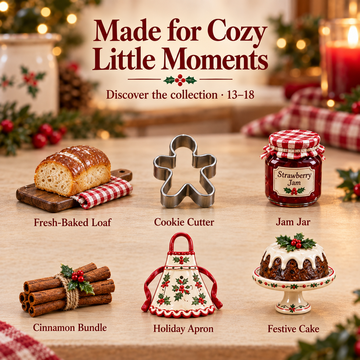 🎄Grandma’s Christmas Kitchen – 24-Day Advent Calendar with 24 Miniature Kitchen Collectibles🎁