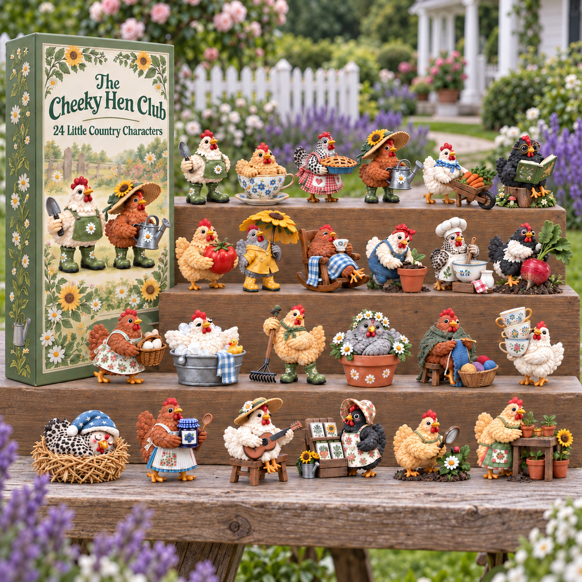 🐔 The Cheeky Hen Club Advent Calendar – 24 Miniature Hen Collectibles 🌼