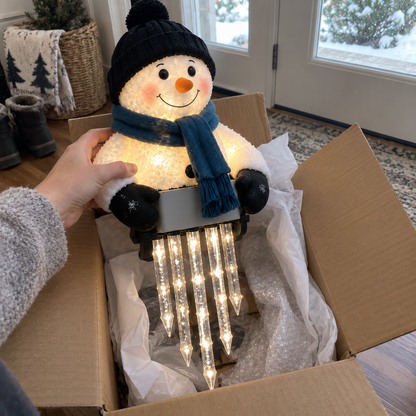 2027 Nestmiro® Christmas Glow Friends Icicle Railing Lights