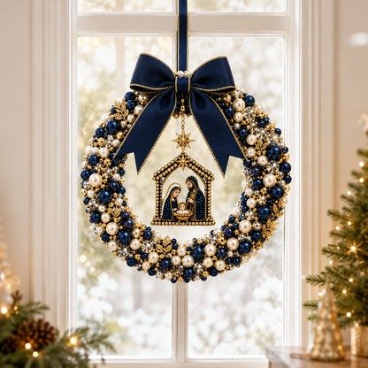 💎🎀Kit de guirnalda navideña de cuentas DIY – Crea tu propia decoración de puerta festiva