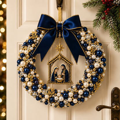 💎🎀Kit de guirnalda navideña de cuentas DIY – Crea tu propia decoración de puerta festiva