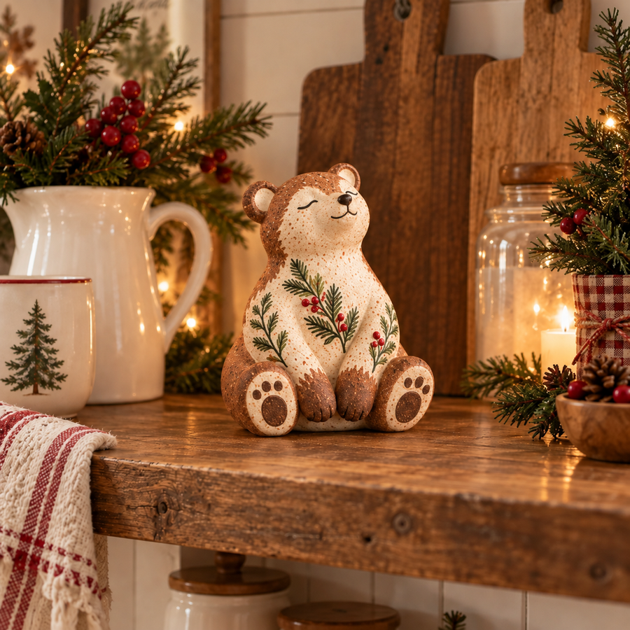 Woodland bear figurine