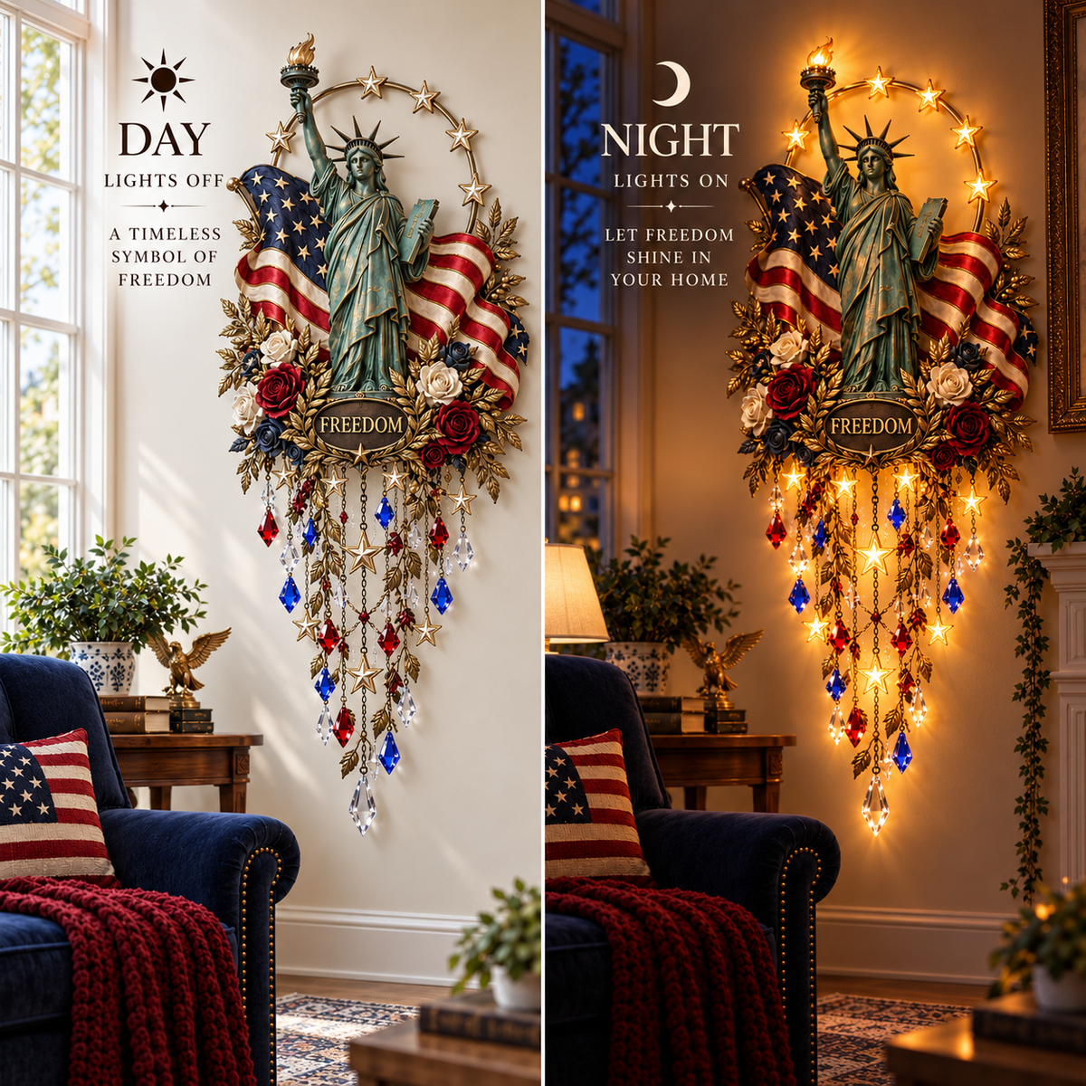 ✨🗽 American Icons Cascade Wall Light Collection – Let Freedom Glow