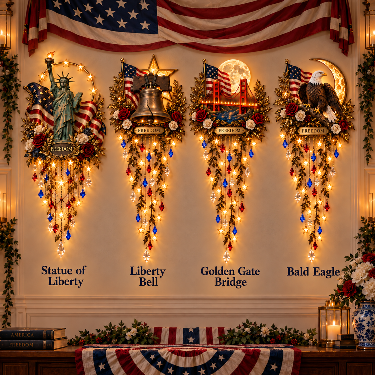 ✨🗽 American Icons Cascade Wall Light Collection – Let Freedom Glow