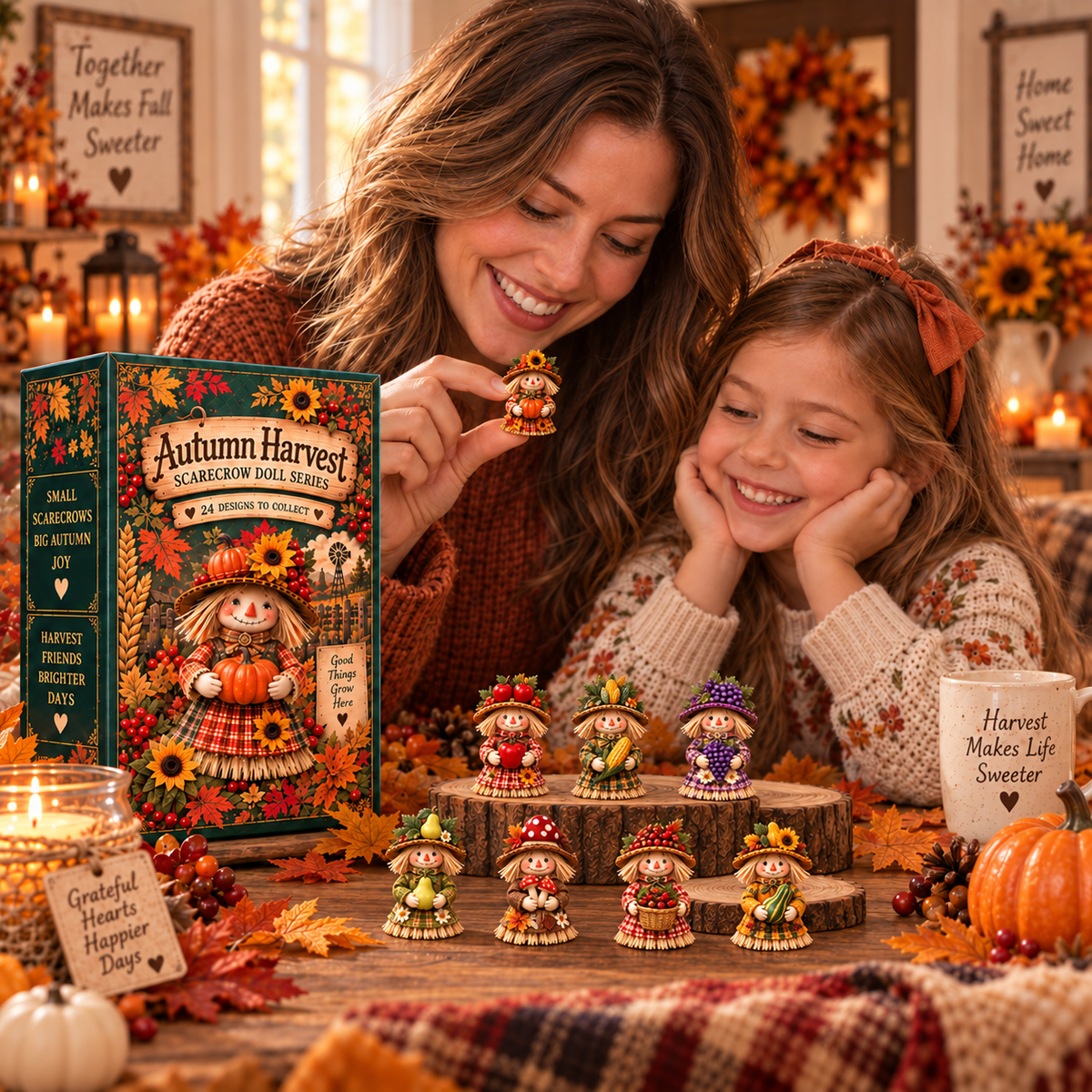 Mother and daughter enjoying Autumn Harvest collection
