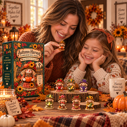 🔥🍂Autumn Harvest Little Friends Blind Box – 24 Mini Scarecrow Collectibles for Cozy Fall Days