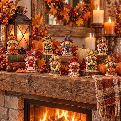 🔥🍂Autumn Harvest Little Friends Blind Box – 24 Mini Scarecrow Collectibles for Cozy Fall Days