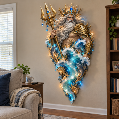 ✨Last Day 49% Off🔱👑Poseidon's Ocean Kingdom🌊Illuminated Ocean Wall Sculpture Collection