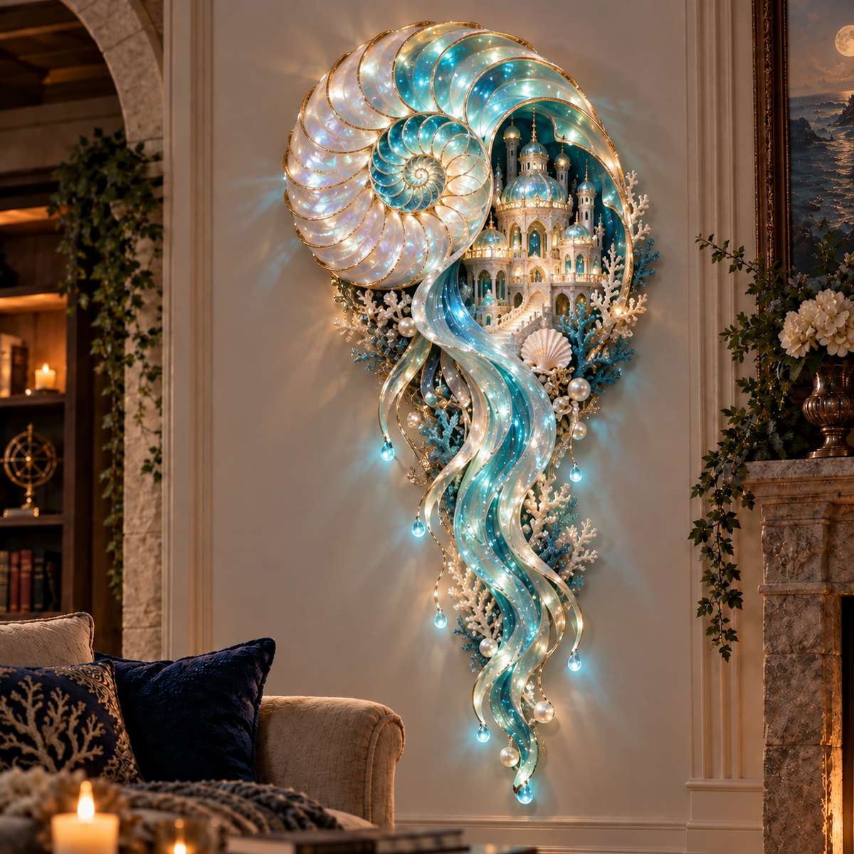 ✨Last Day 49% Off🔱👑Poseidon's Ocean Kingdom🌊Illuminated Ocean Wall Sculpture Collection