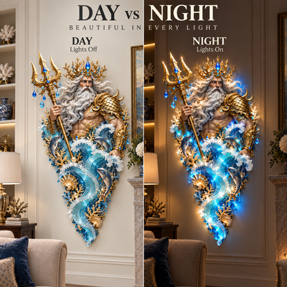 ✨Last Day 49% Off🔱👑Poseidon's Ocean Kingdom🌊Illuminated Ocean Wall Sculpture Collection