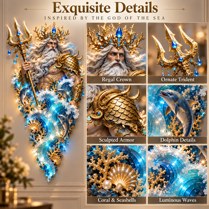 ✨Last Day 49% Off🔱👑Poseidon's Ocean Kingdom🌊Illuminated Ocean Wall Sculpture Collection