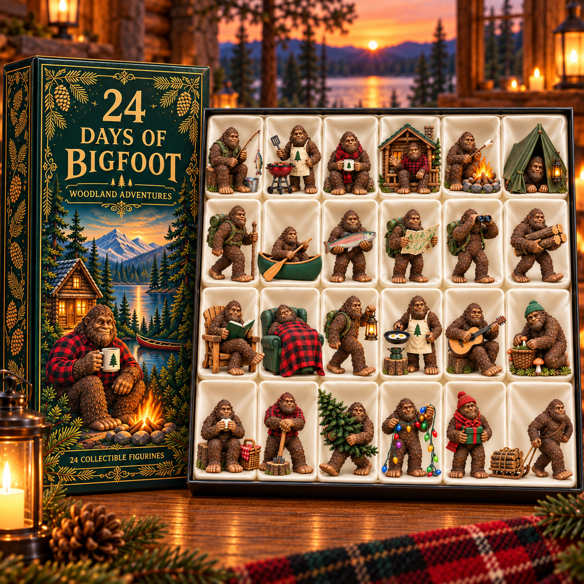 24 Days of Bigfoot – Woodland Adventures Advent Calendar with 24 Collectible Figurines