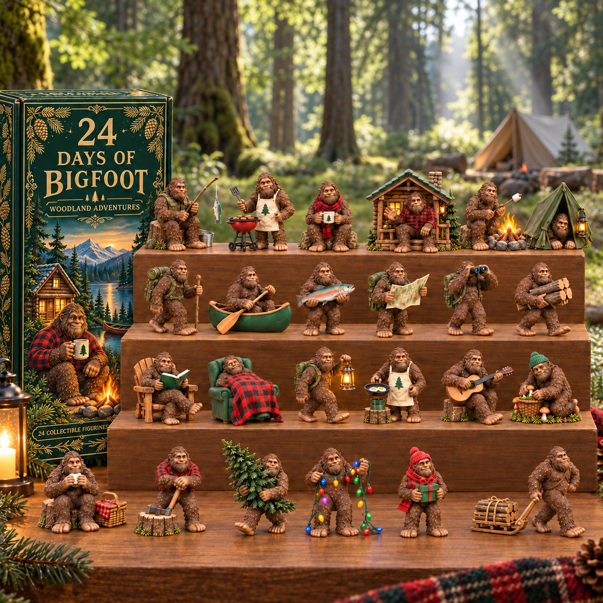 24 Days of Bigfoot – Woodland Adventures Advent Calendar with 24 Collectible Figurines