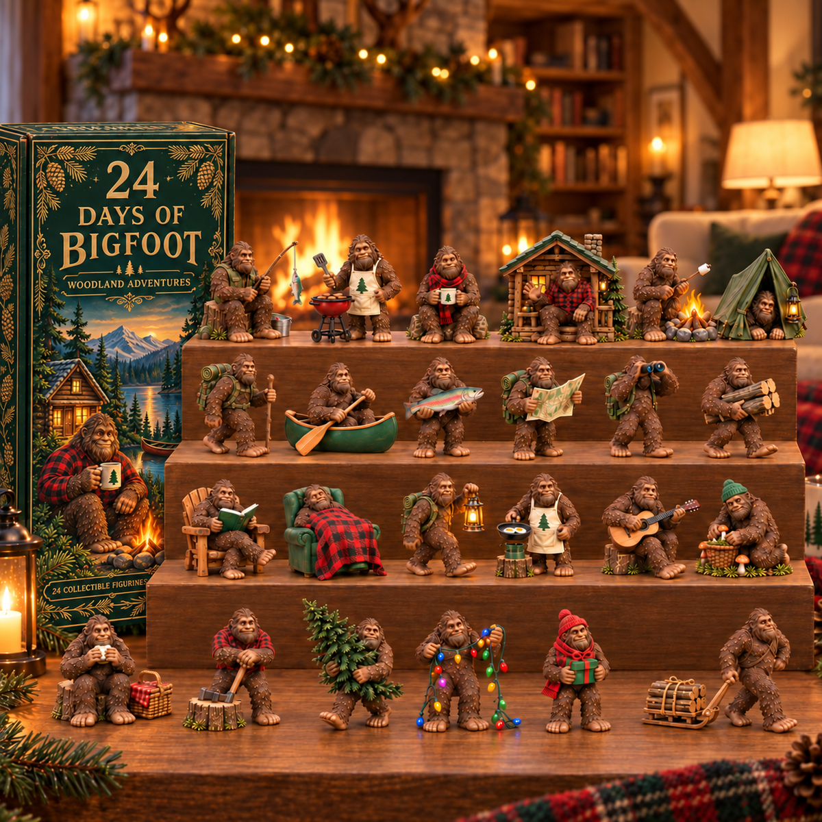 24 Days of Bigfoot – Woodland Adventures Advent Calendar with 24 Collectible Figurines