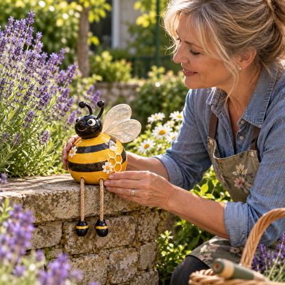 🔥🌸Blühende Gartenfreunde – Skurrile Deko mit baumelnden Beinen