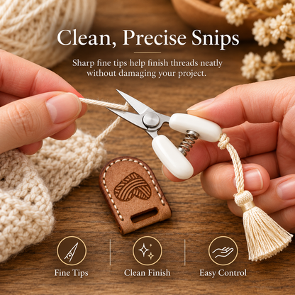Stitch & Snip™ Vintage Mini Craft Scissors with Protective Cover & Storage Tin