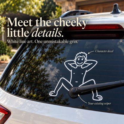 Funny Rear Window Wiper Decal