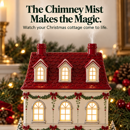 HearthGlow Christmas Cottage — Light-Up Aroma Diffuser