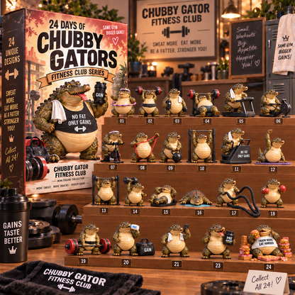 🔥😂24 Days of Chubby Gators™ – Funny Fitness Gator Advent Calendar