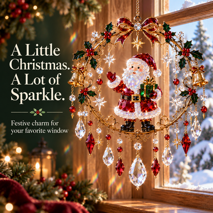 ✨🎄 Christmas Sparkle Suncatcher – Hanging Window Décor | 5 Festive Designs