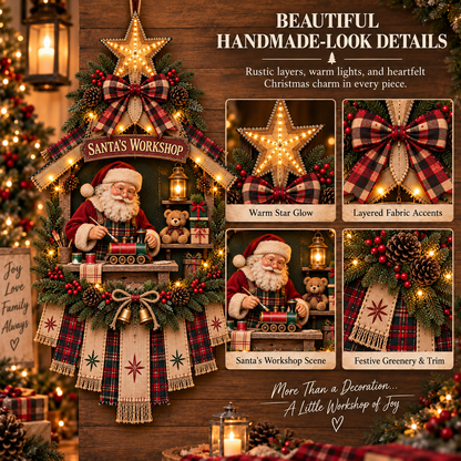 ✨🎅 DIY Light-Up Christmas Door Hanger Kit – 4 Festive Designs