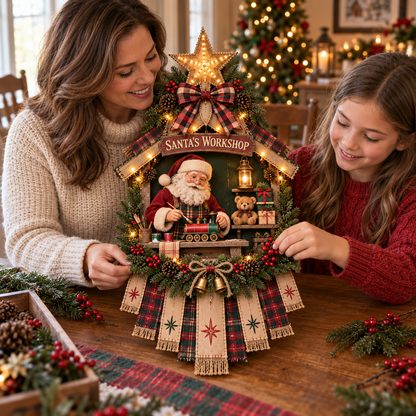 ✨🎅 DIY Light-Up Christmas Door Hanger Kit – 4 Festive Designs
