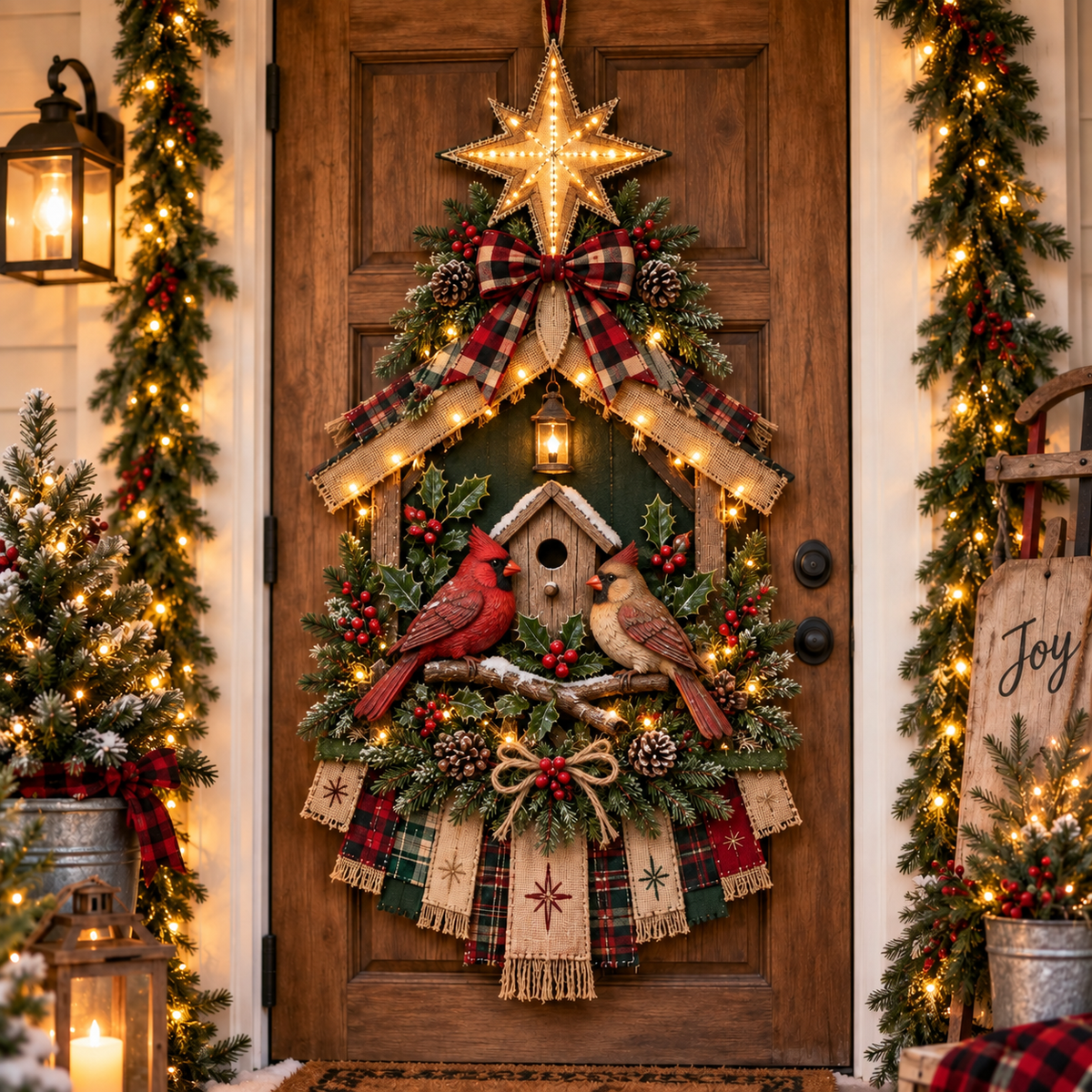 ✨🎅 DIY Light-Up Christmas Door Hanger Kit – 4 Festive Designs