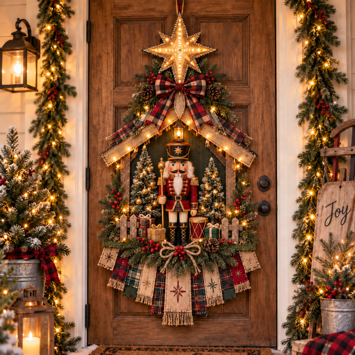 ✨🎅 DIY Light-Up Christmas Door Hanger Kit – 4 Festive Designs