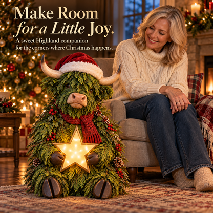 Evergreen Star Highland Cow™ Lighted Christmas Woodland Decor